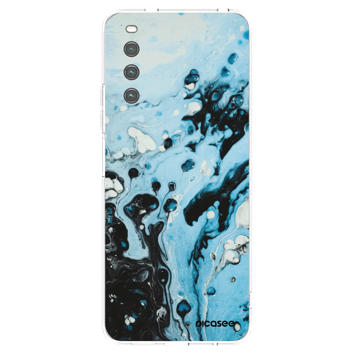 Silikonový průhledný obal pro Sony Xperia 10 IV 5G - Organic blue