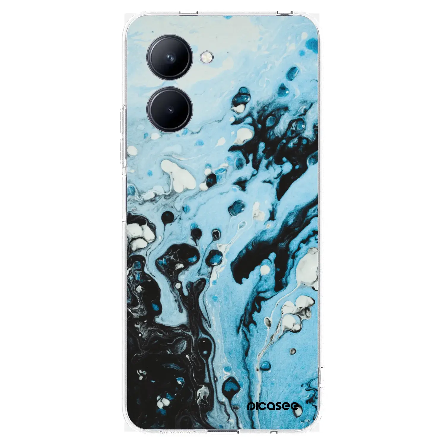Silikonový průhledný obal pro Realme C33 (2023) - Organic blue