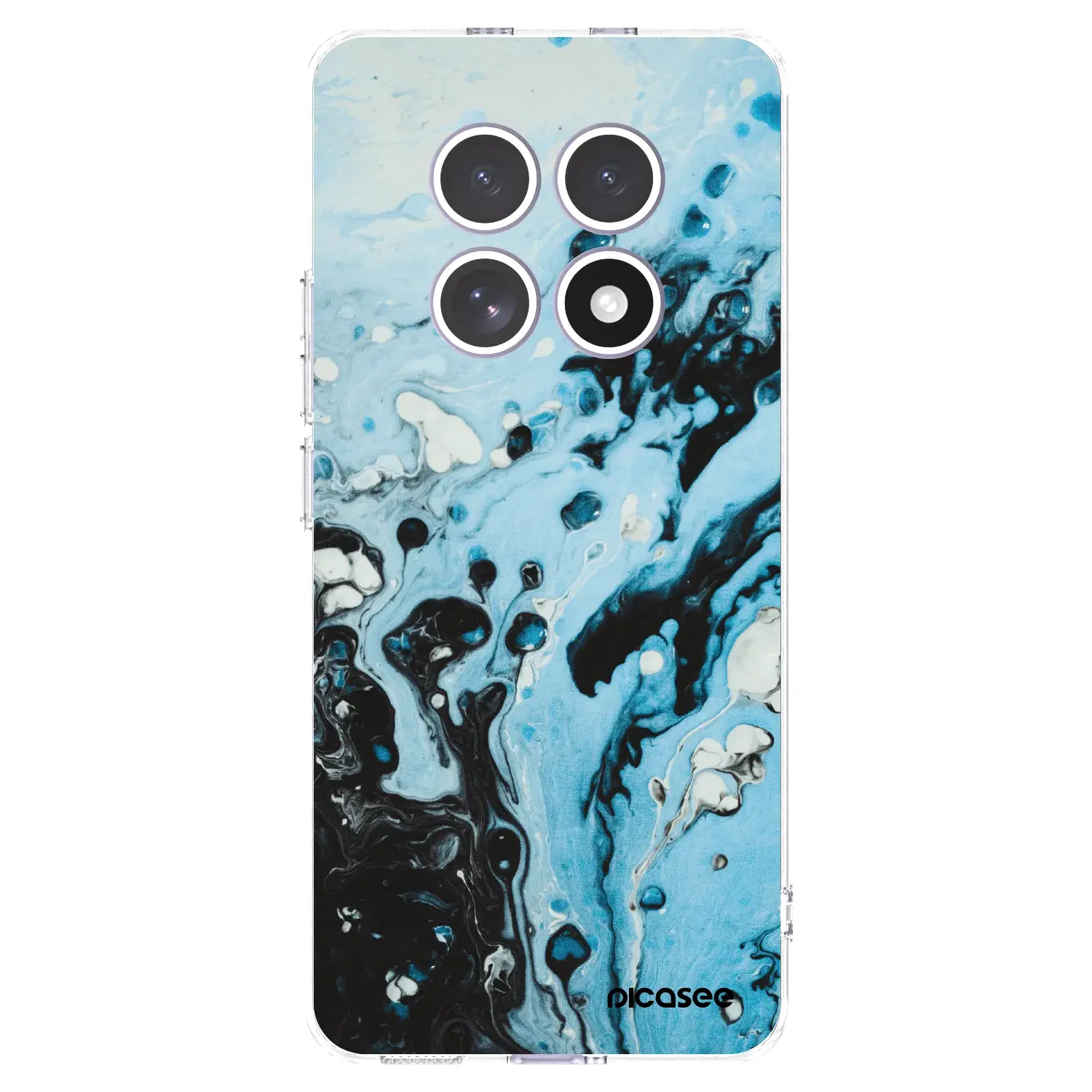Silikonový průhledný obal pro Xiaomi Redmi Note 15 4G - Organic blue