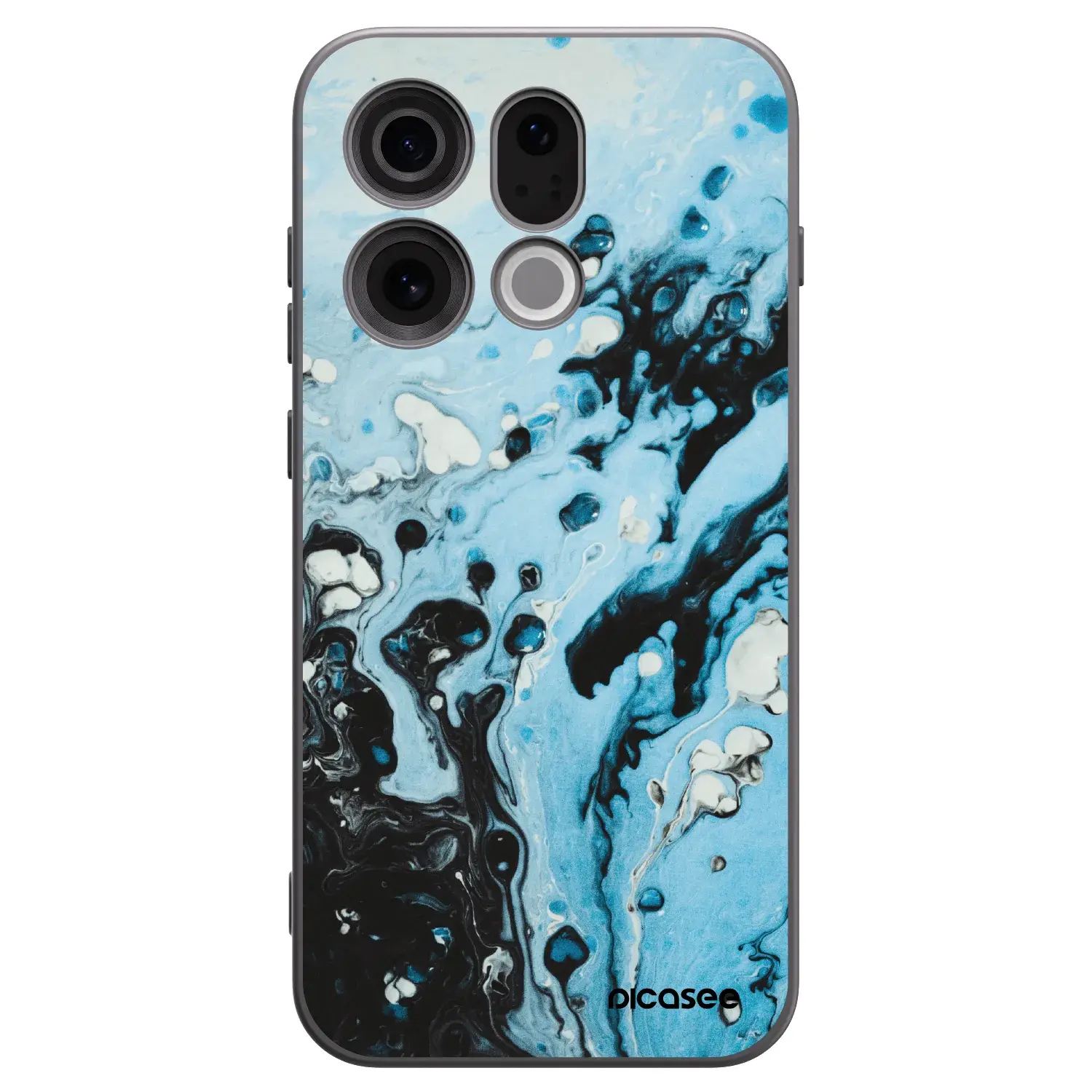 Silikonový černý obal pro OPPO Find X9 - Organic blue