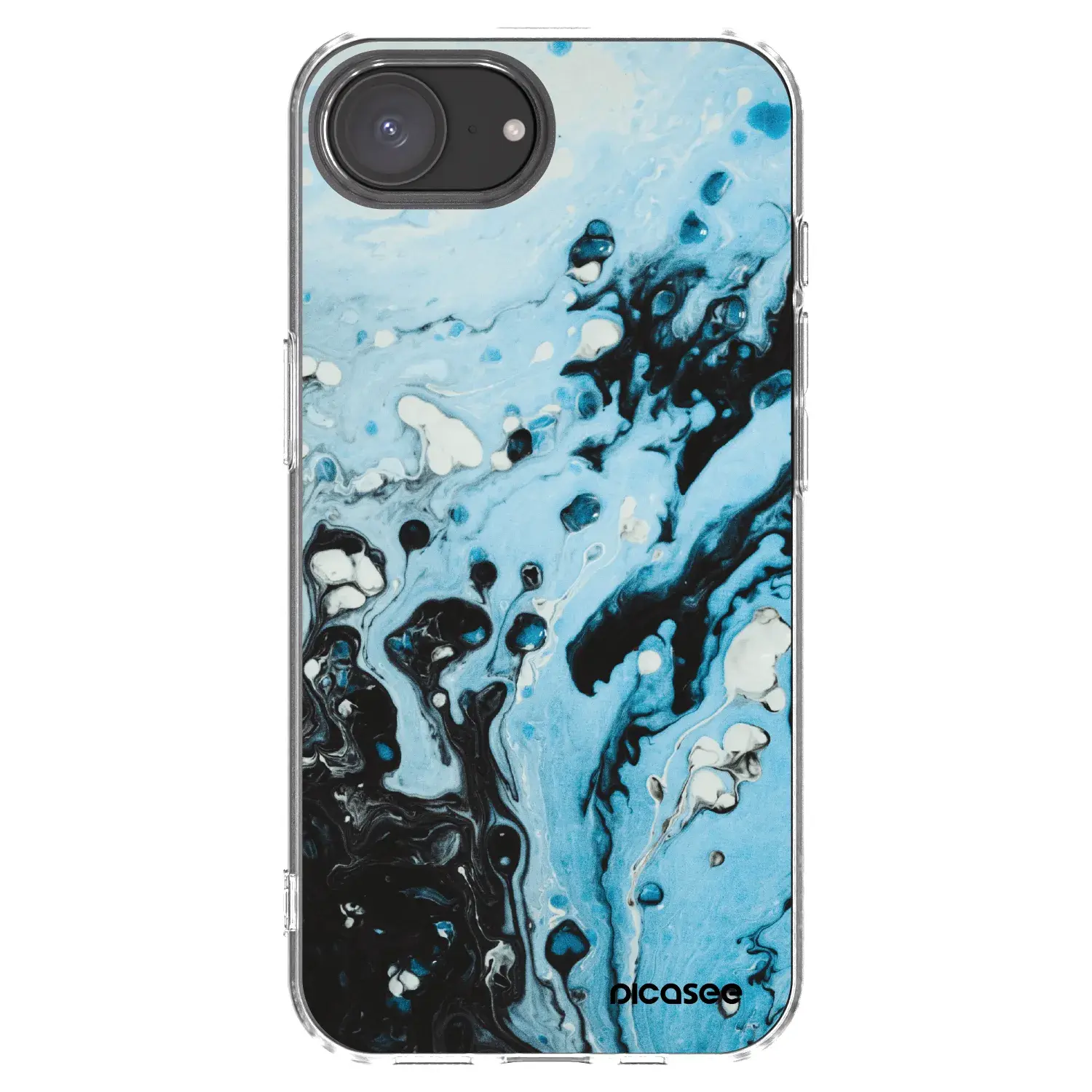 Silikonový průhledný obal pro Apple iPhone 17e - Organic blue