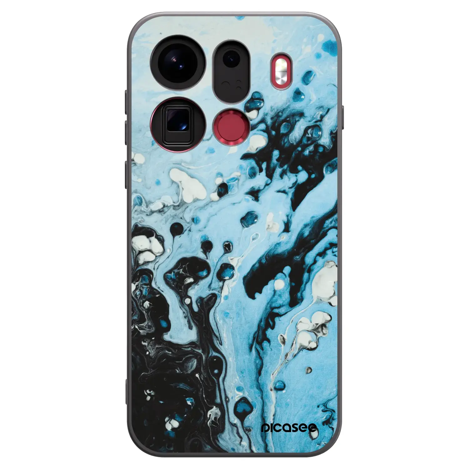 Silikonový černý obal pro OPPO Find X9 Pro - Organic blue