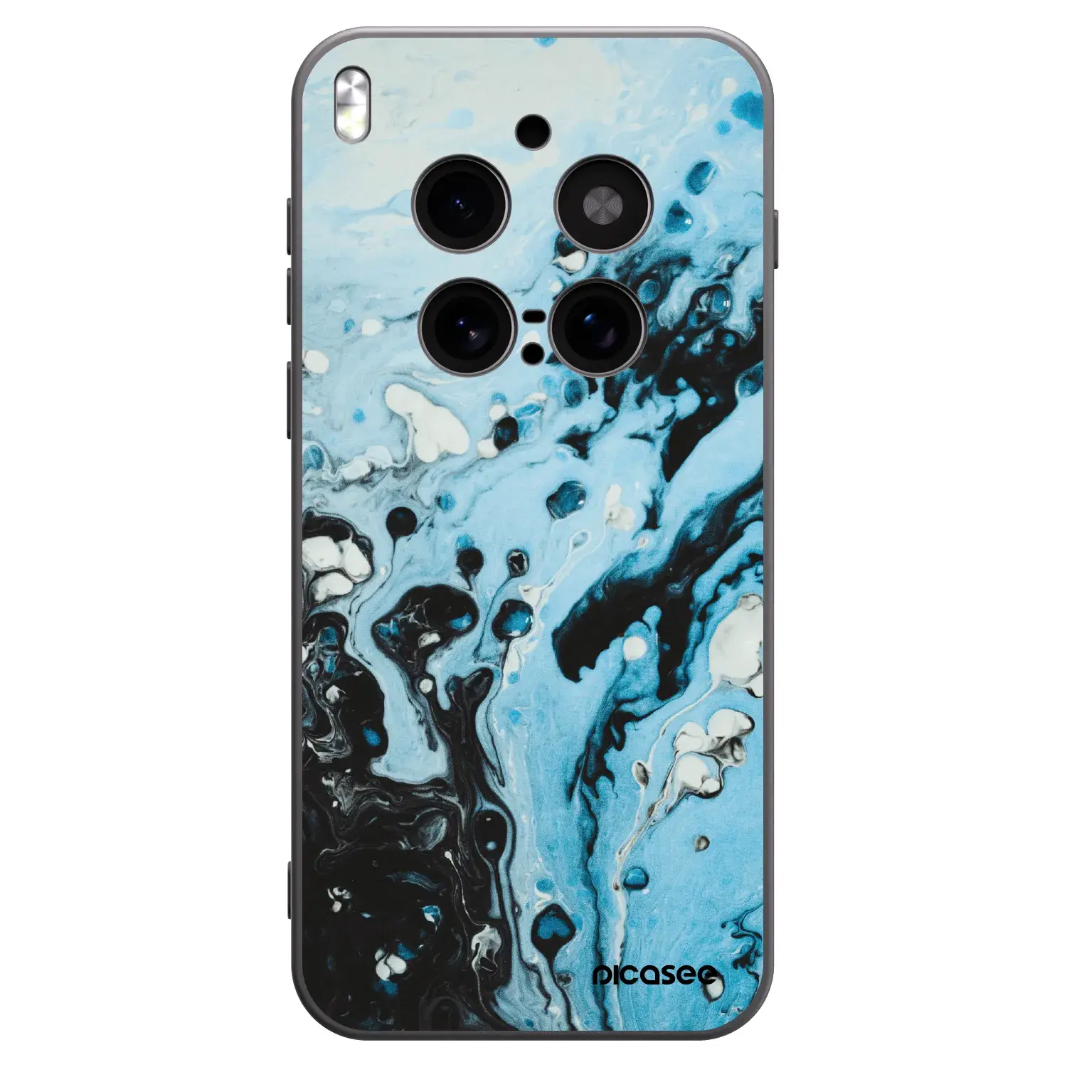 Silikonový černý obal pro Vivo X300 Pro - Organic blue