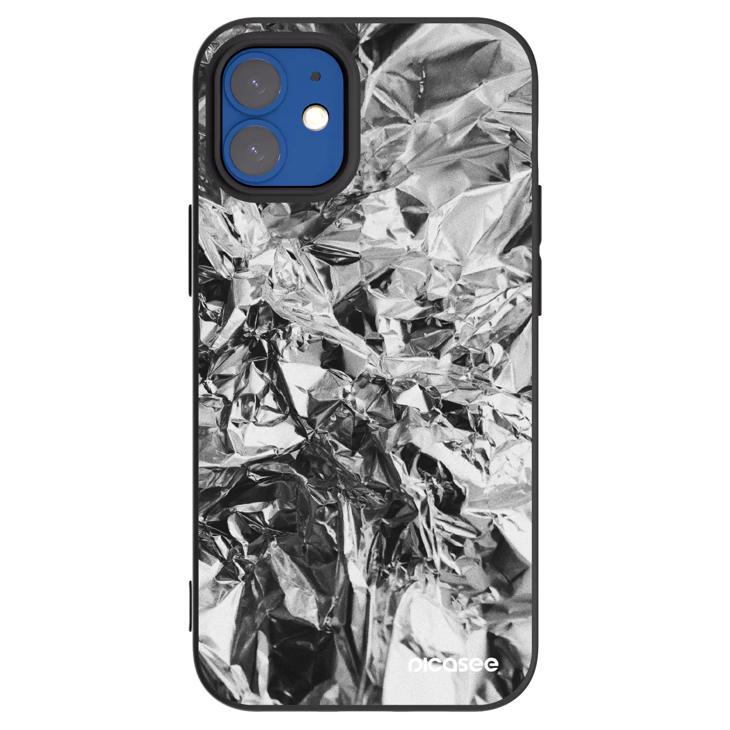 Silikonový černý obal pro Apple iPhone 12 mini - Chrome