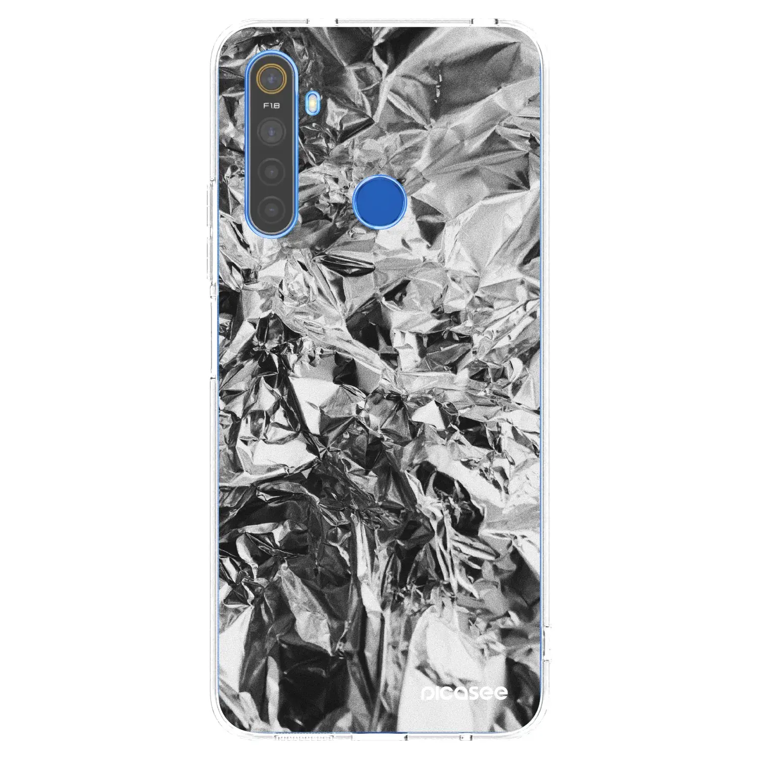 Silikonový průhledný obal pro Realme 5 - Chrome
