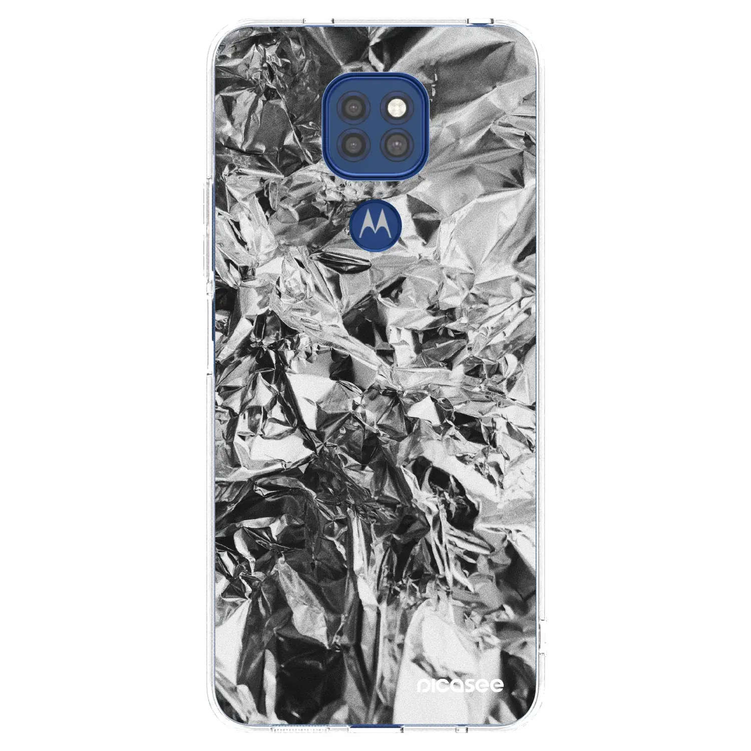 Silikonový průhledný obal pro Motorola Moto G9 Play - Chrome