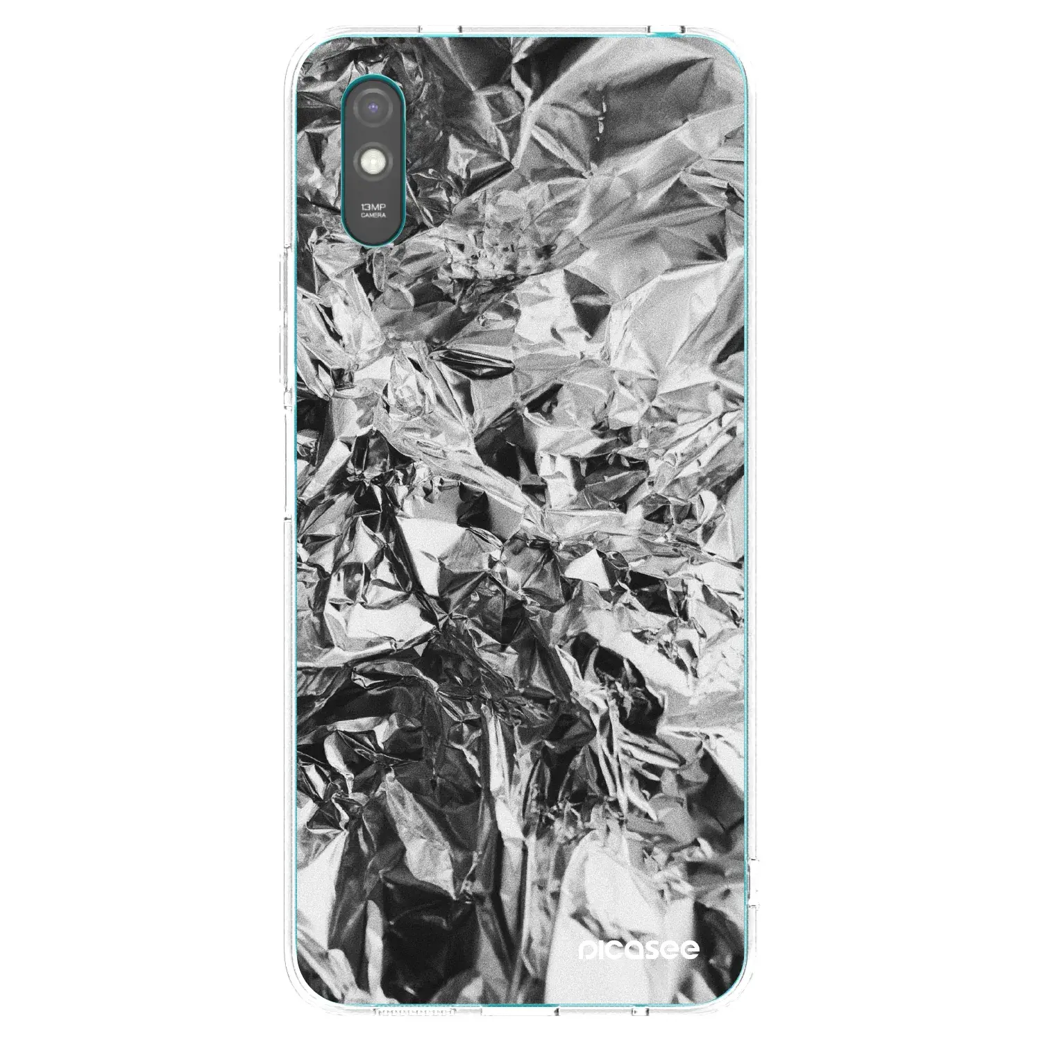 Silikonový průhledný obal pro Xiaomi Redmi 9AT - Chrome