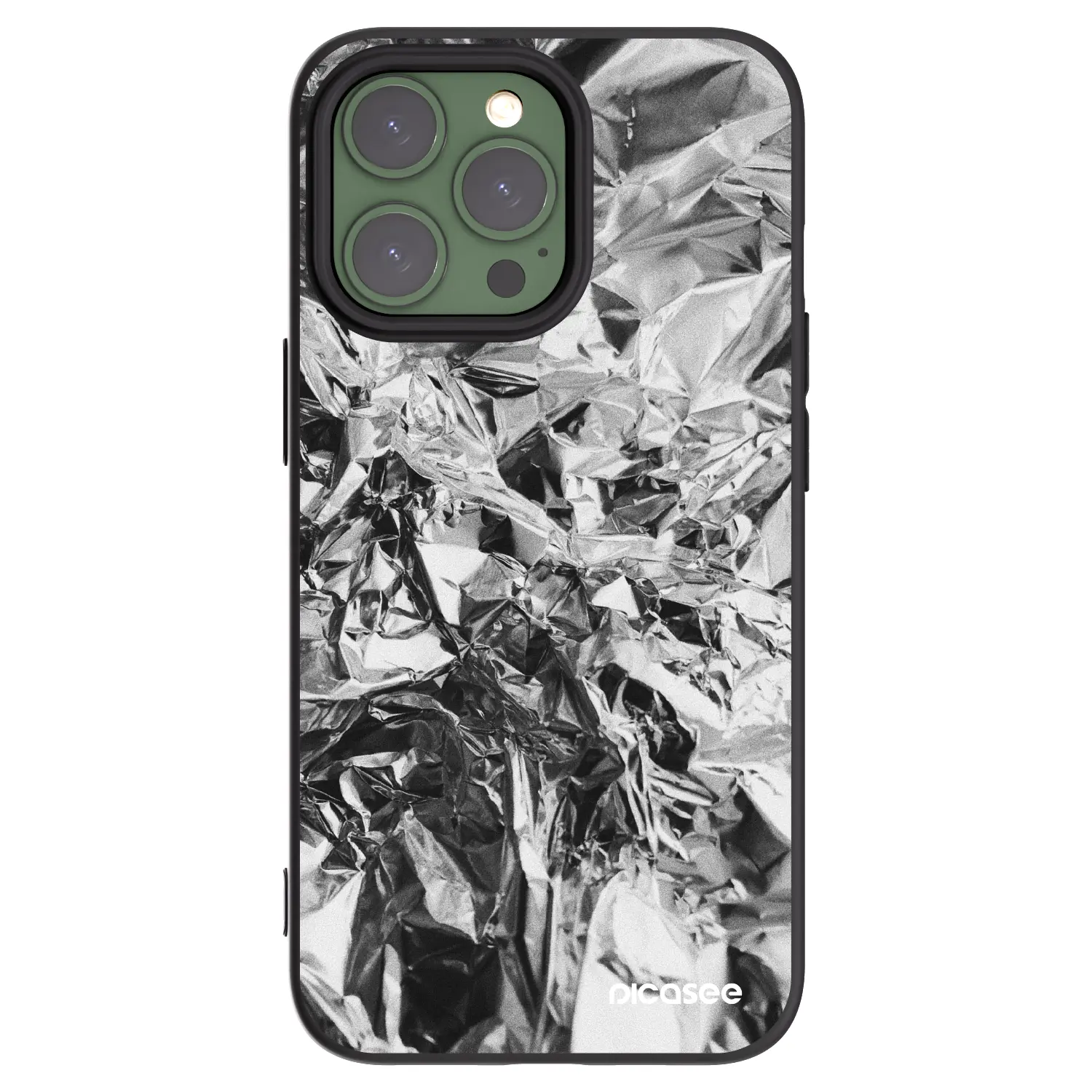Silikonový černý obal pro Apple iPhone 13 Pro - Chrome