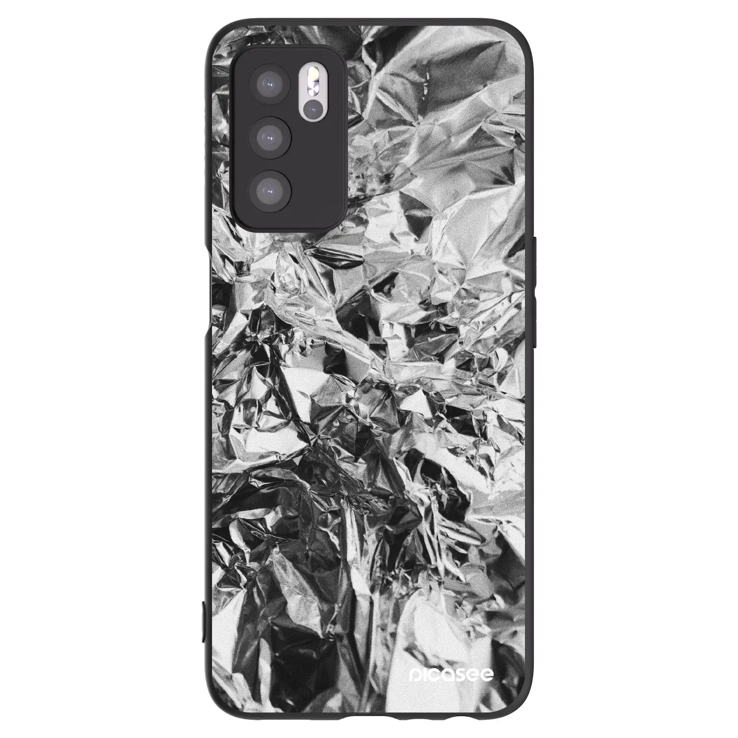 Silikonový černý obal pro OPPO A16s - Chrome