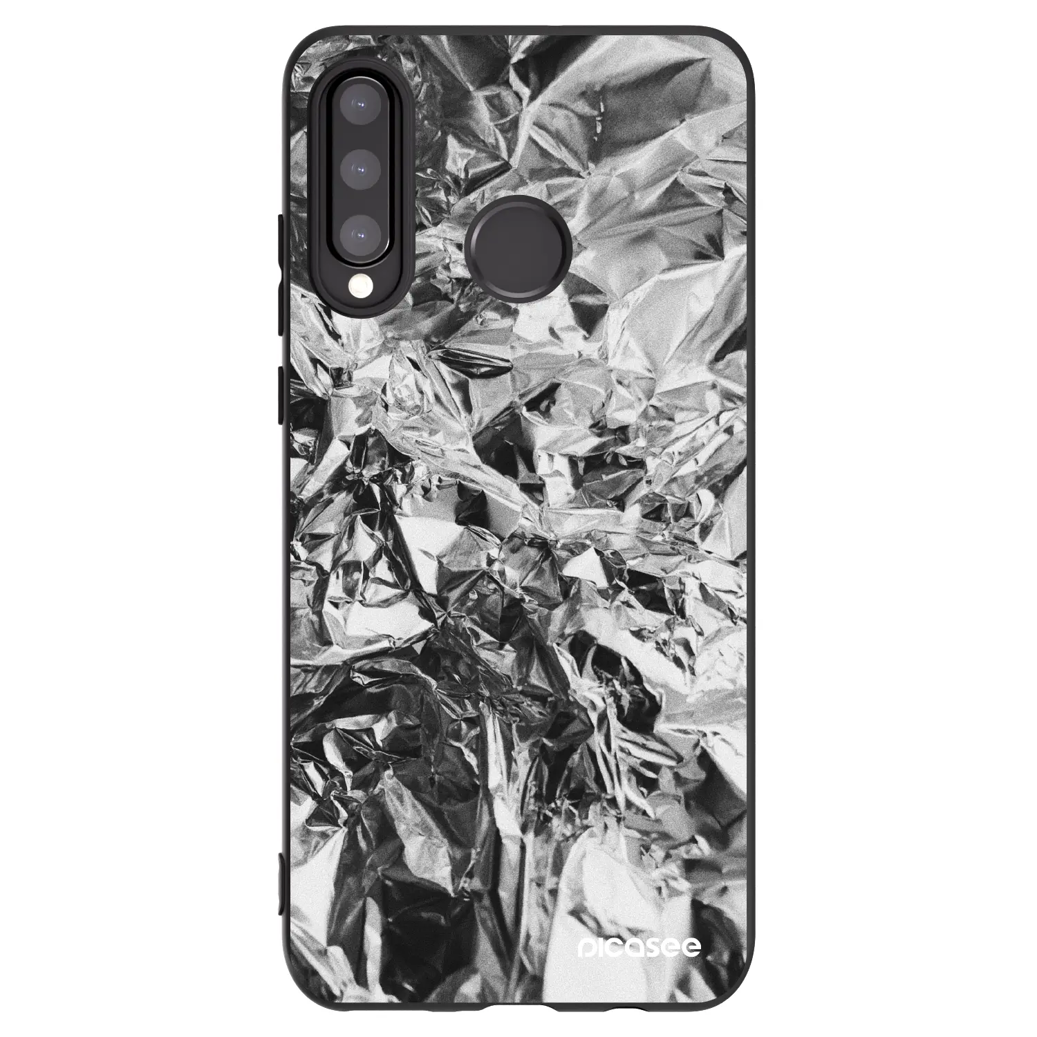 Silikonový černý obal pro Huawei P30 Lite - Chrome