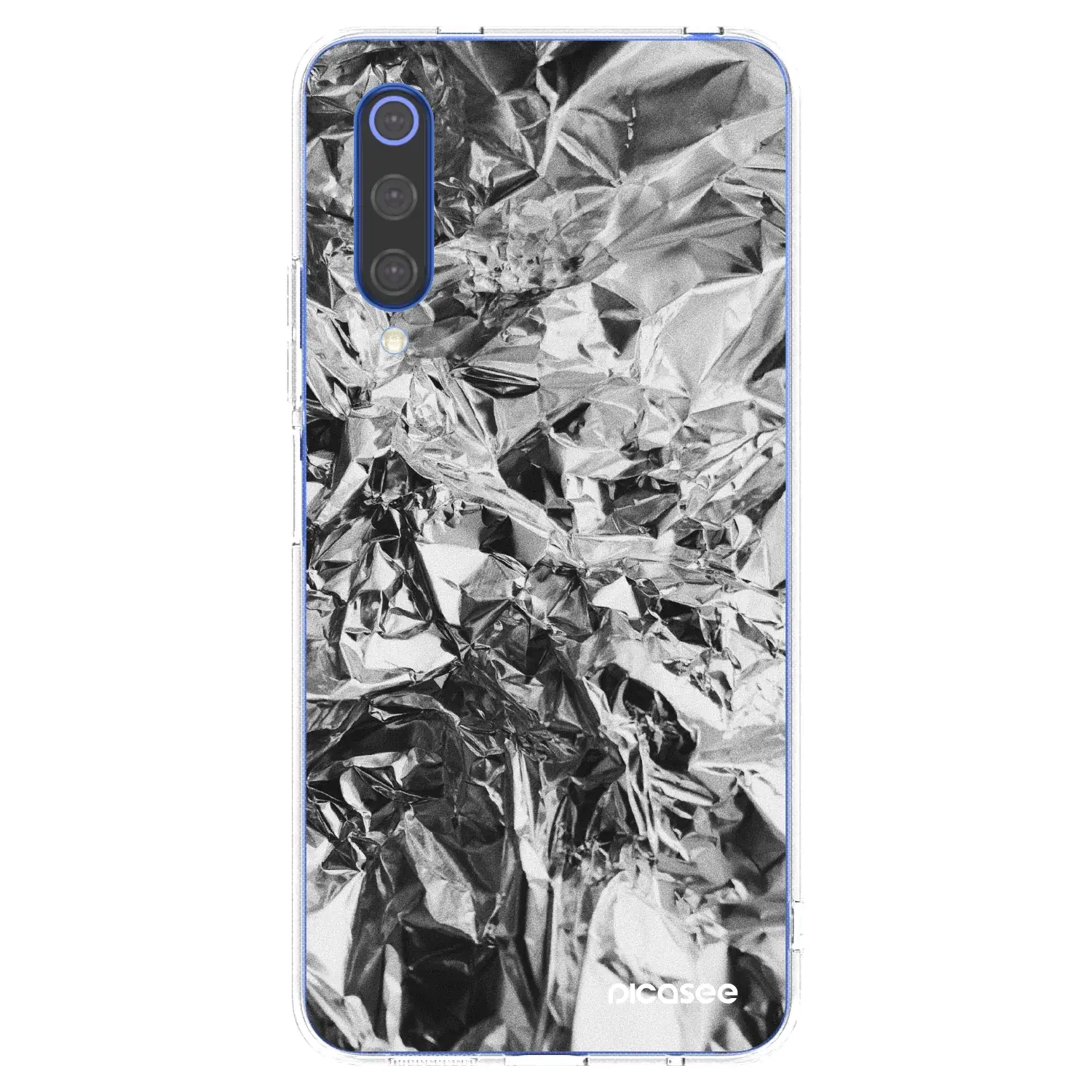 Silikonový průhledný obal pro Xiaomi Mi 9 SE - Chrome