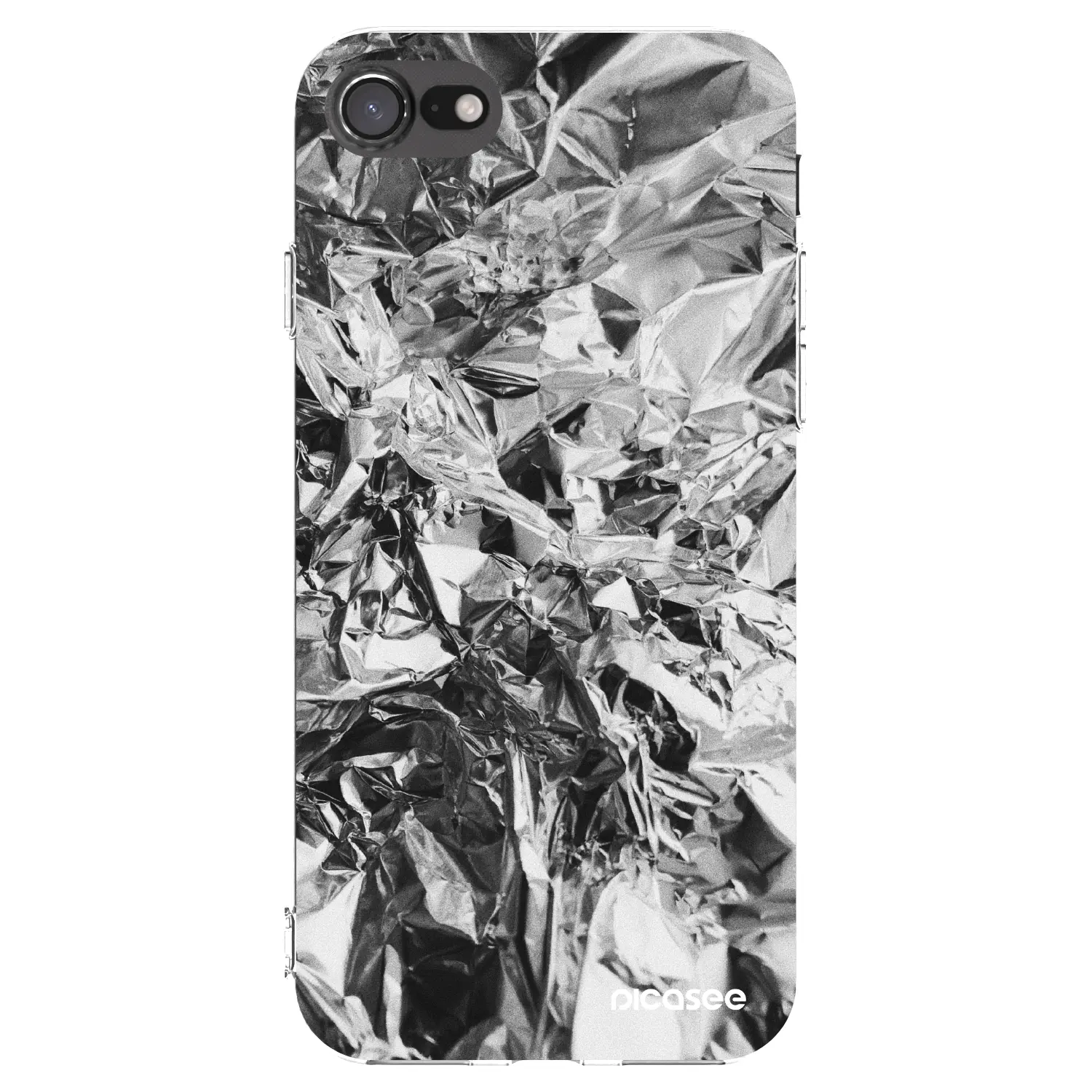 Silikonový průhledný obal pro Apple iPhone SE 2020 - Chrome