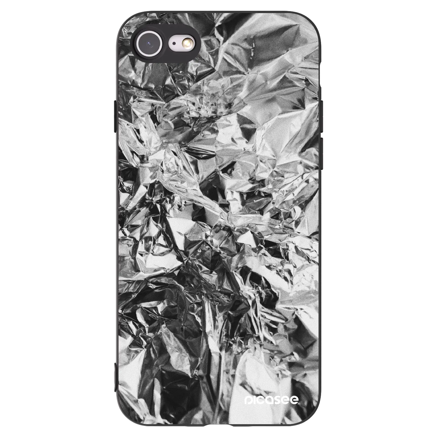 Silikonový černý obal pro Apple iPhone SE 2020 - Chrome