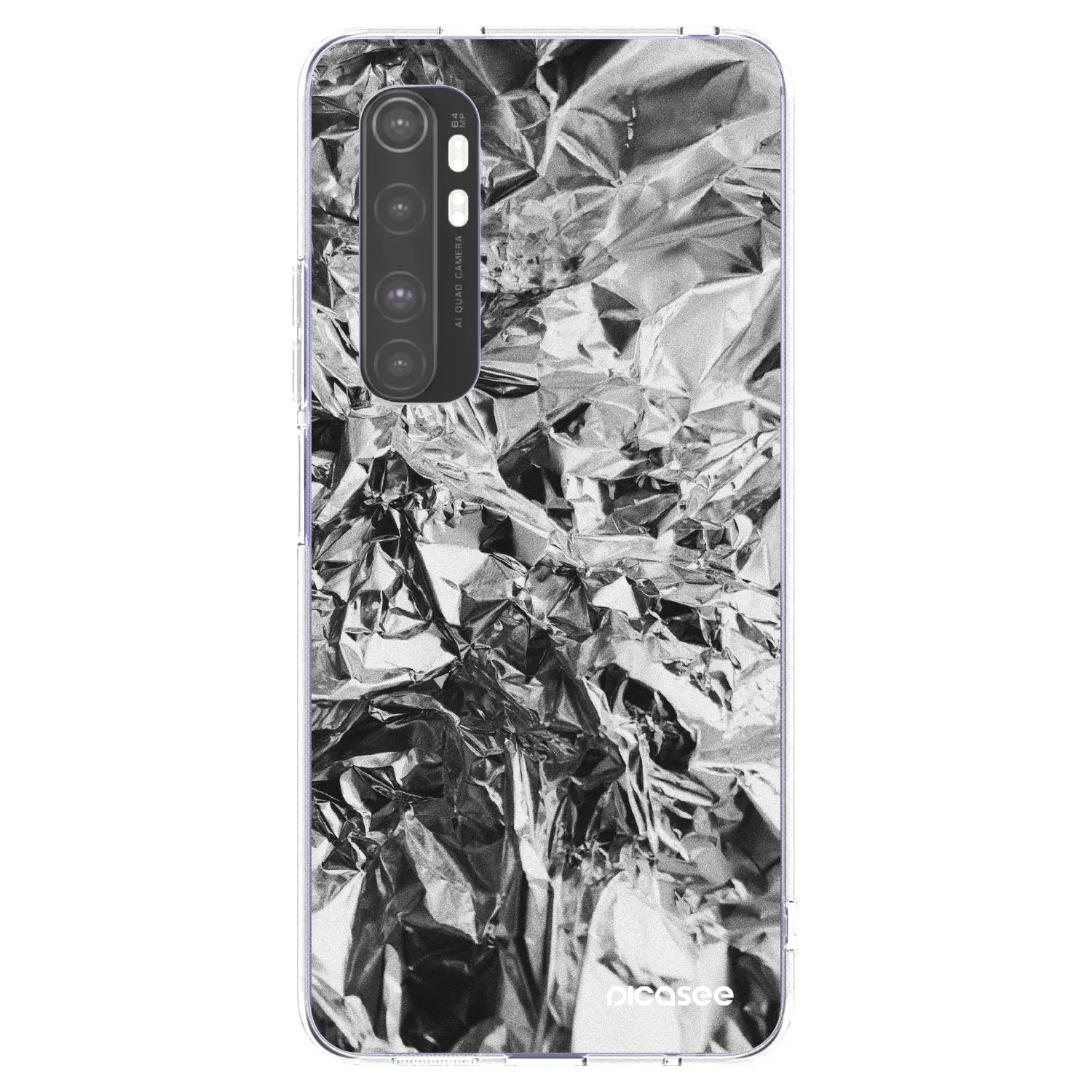 Silikonový průhledný obal pro Xiaomi Mi Note 10 Lite - Chrome
