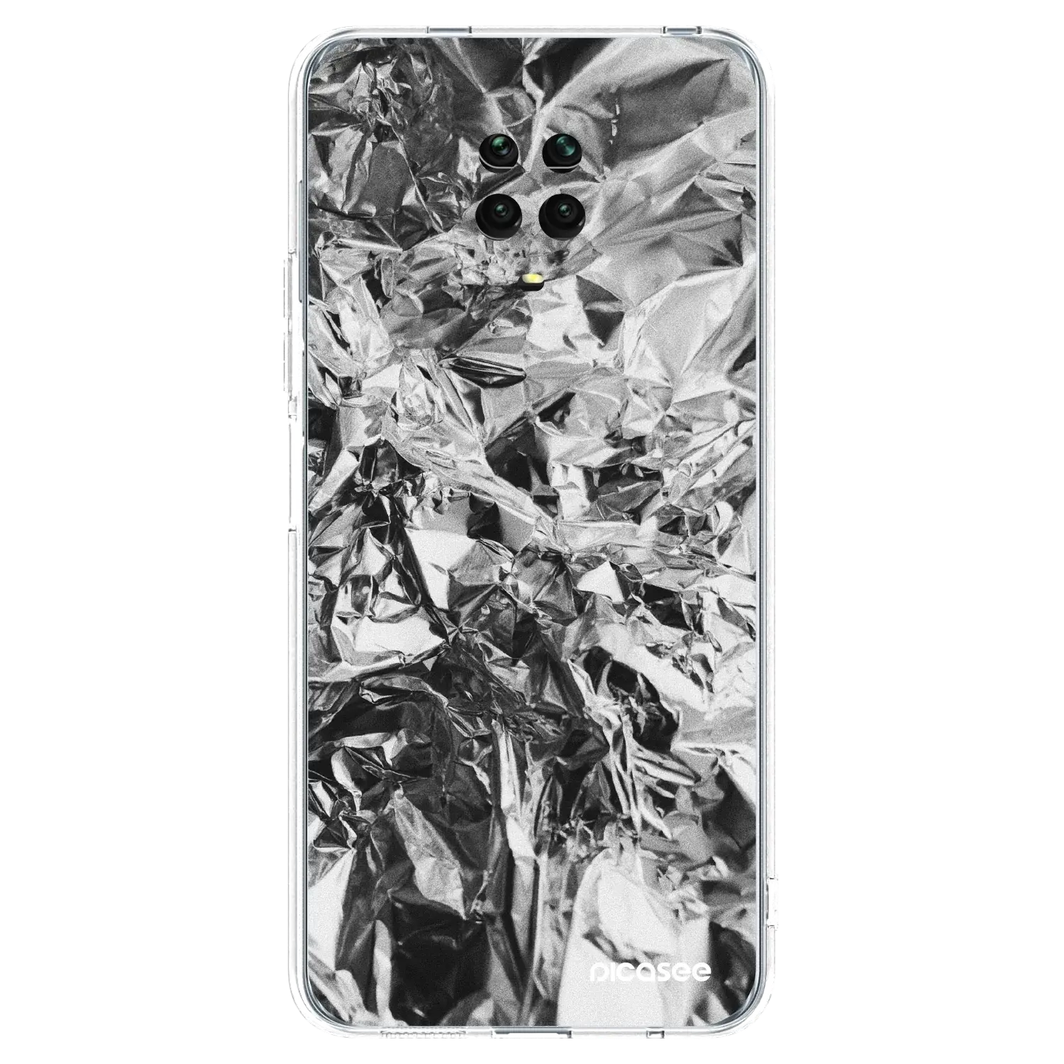 Silikonový průhledný obal pro Xiaomi Redmi Note 9S - Chrome
