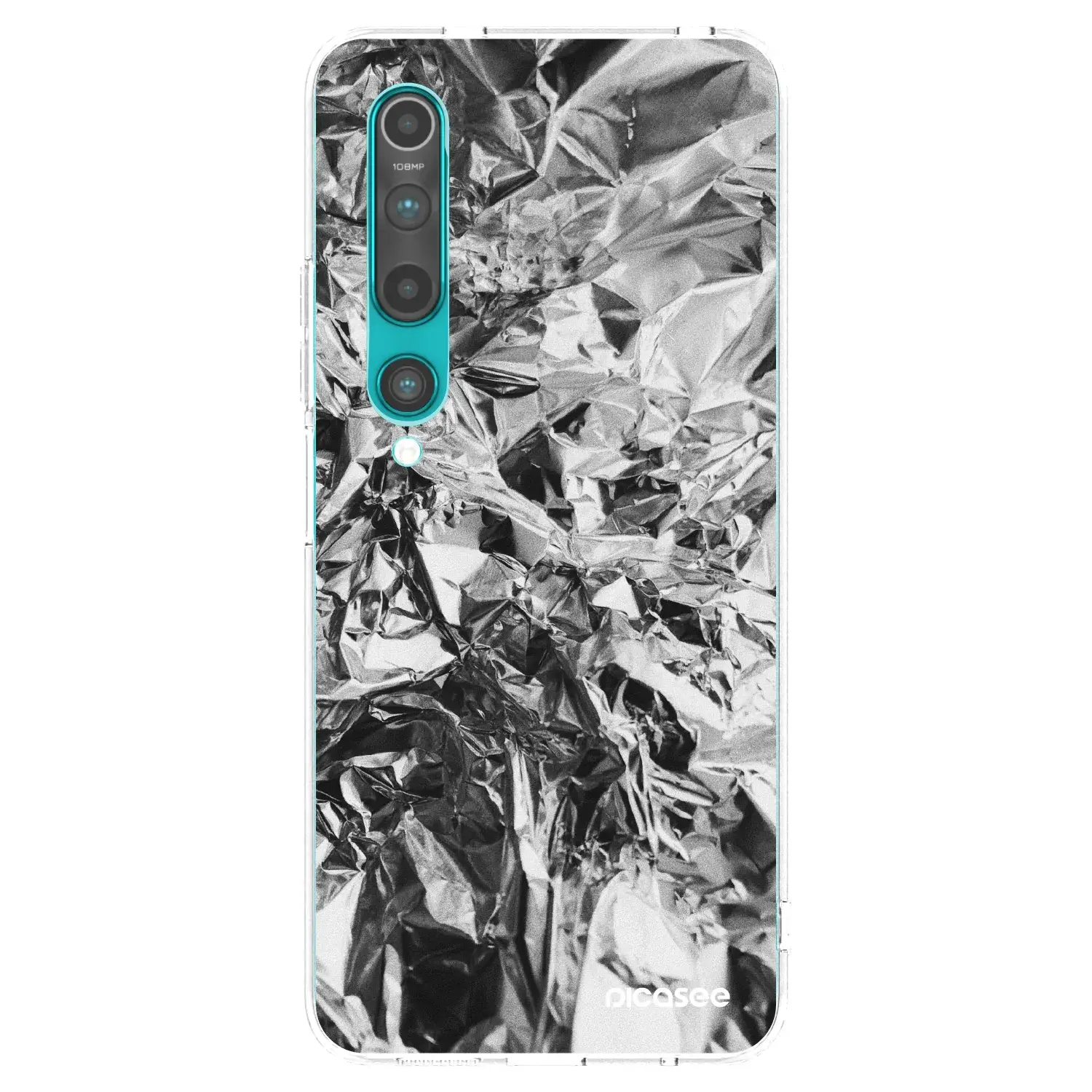 Silikonový průhledný obal pro Xiaomi Mi 10 - Chrome
