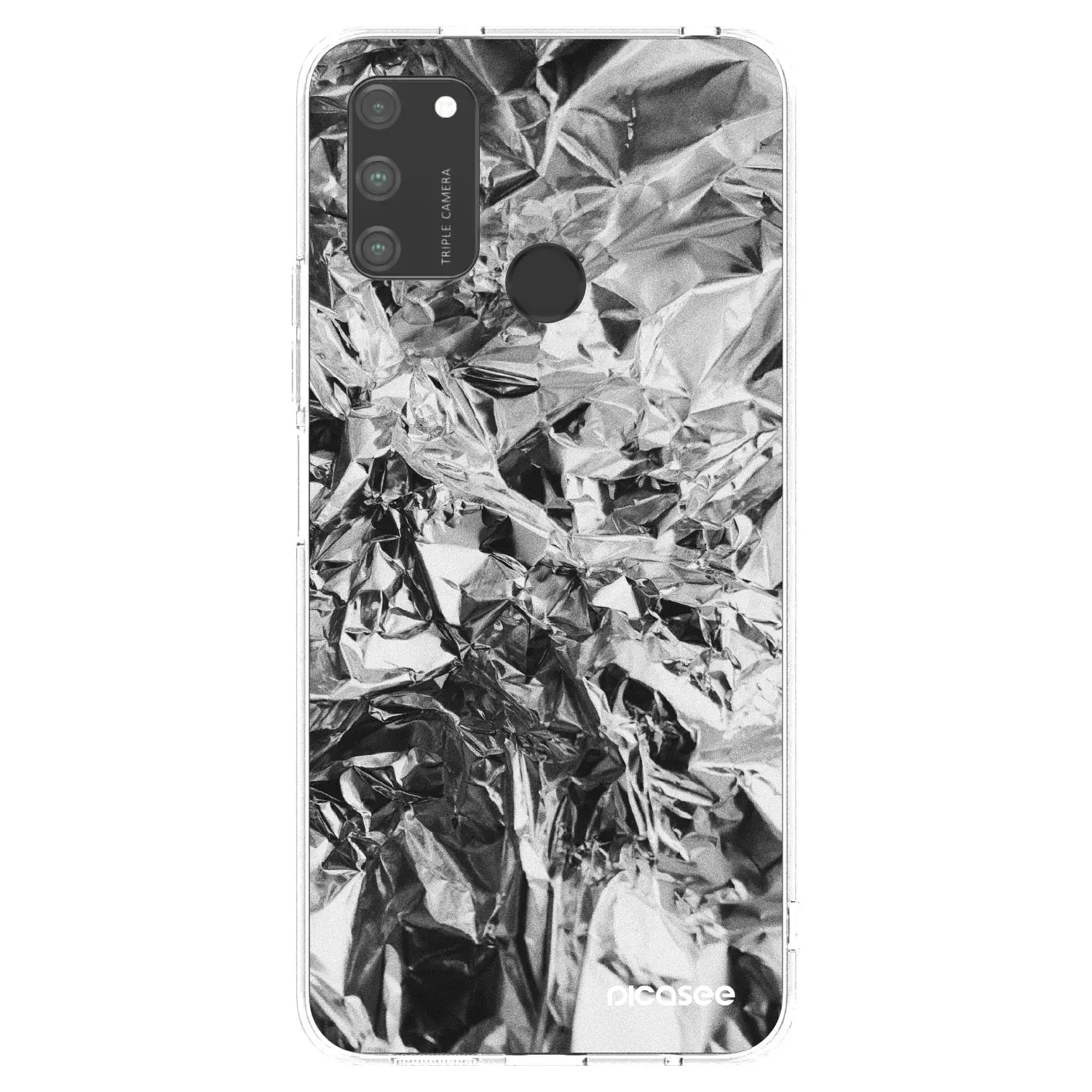 Silikonový průhledný obal pro Honor 9A - Chrome