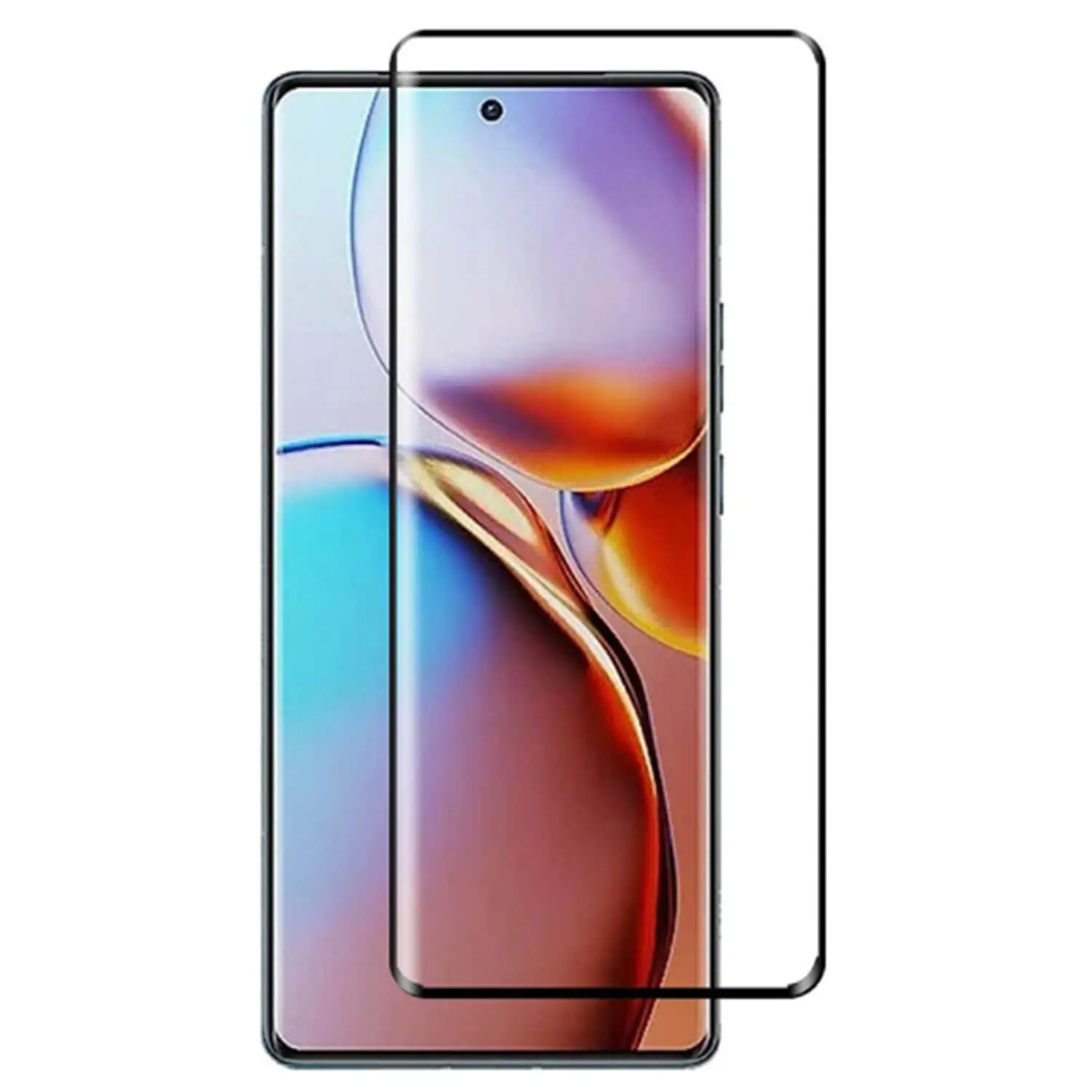 3x 3D tvrzené sklo s rámečkem pro Motorola Moto G35 5G - černé - 2+1 zdarma