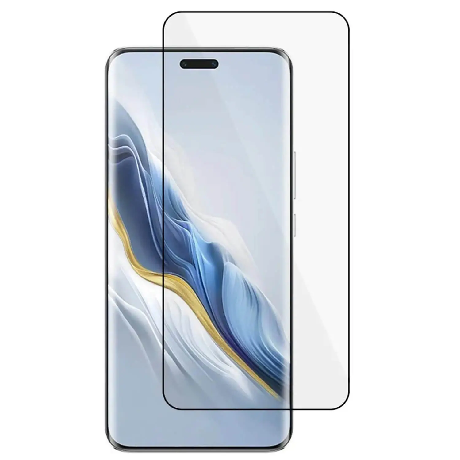 3x 3D tvrzené sklo s rámečkem pro Honor Magic7 Lite 5G - černé - 2+1 zdarma