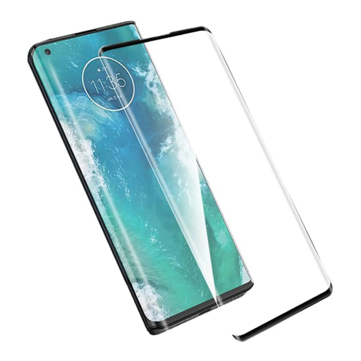 3x 3D tvrzené sklo s rámečkem pro Motorola Edge 60 5G - černé - 2+1 zdarma