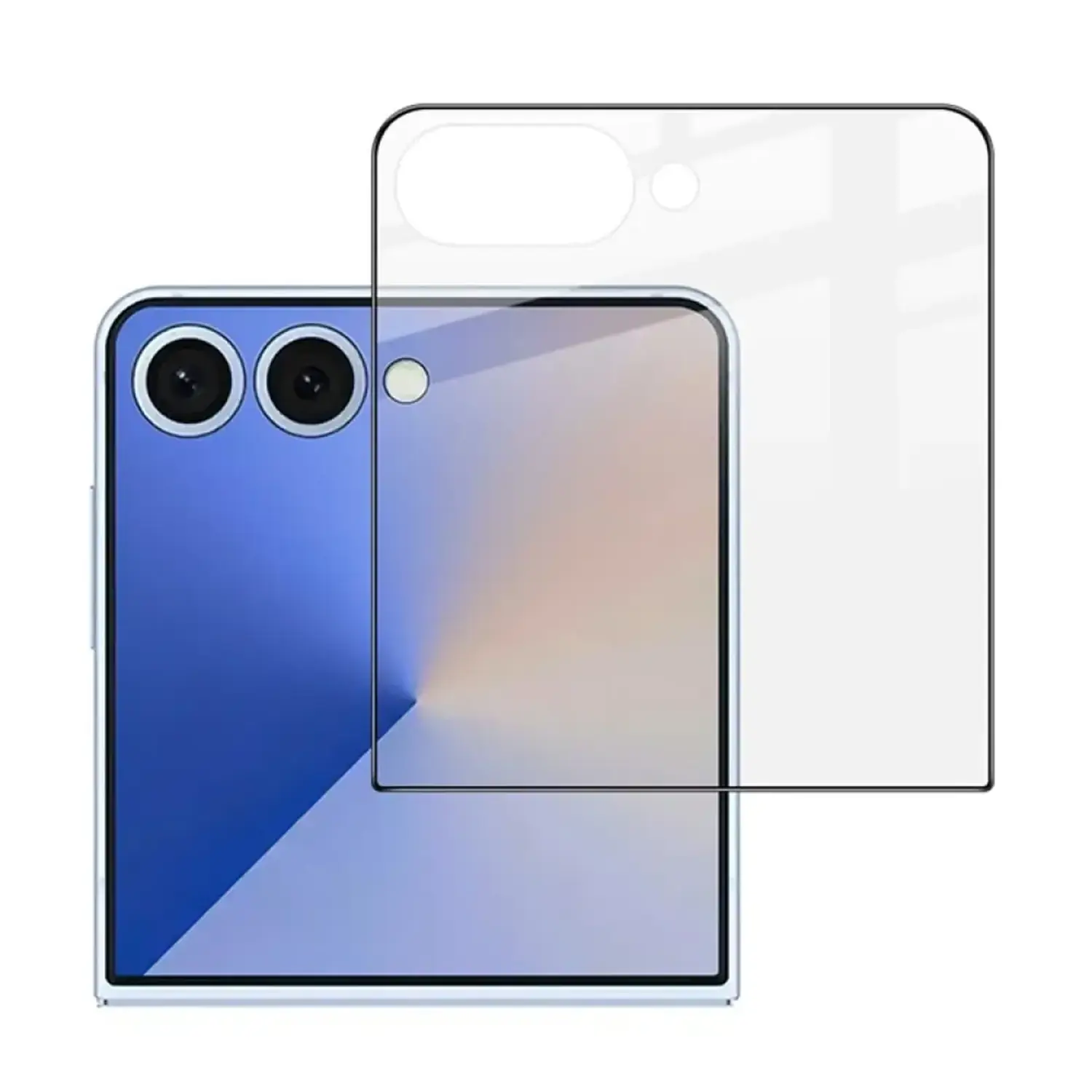 3x 3D tvrzené sklo s rámečkem pro Samsung Galaxy Z Flip7 FE 5G - černé - 2+1 zdarma