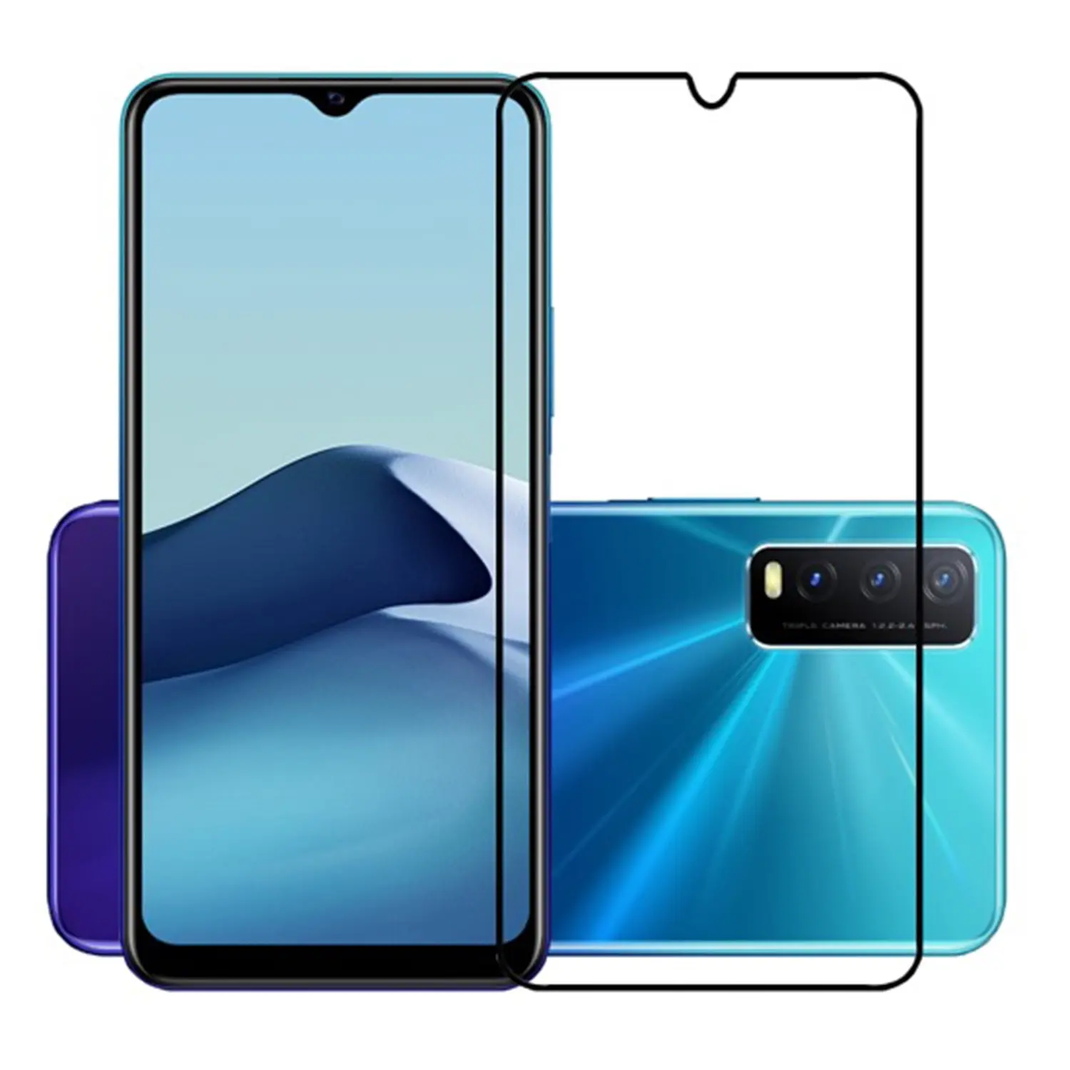 3D ochranné tvrzené sklo s rámečkem pro Vivo Y29s 5G - černé