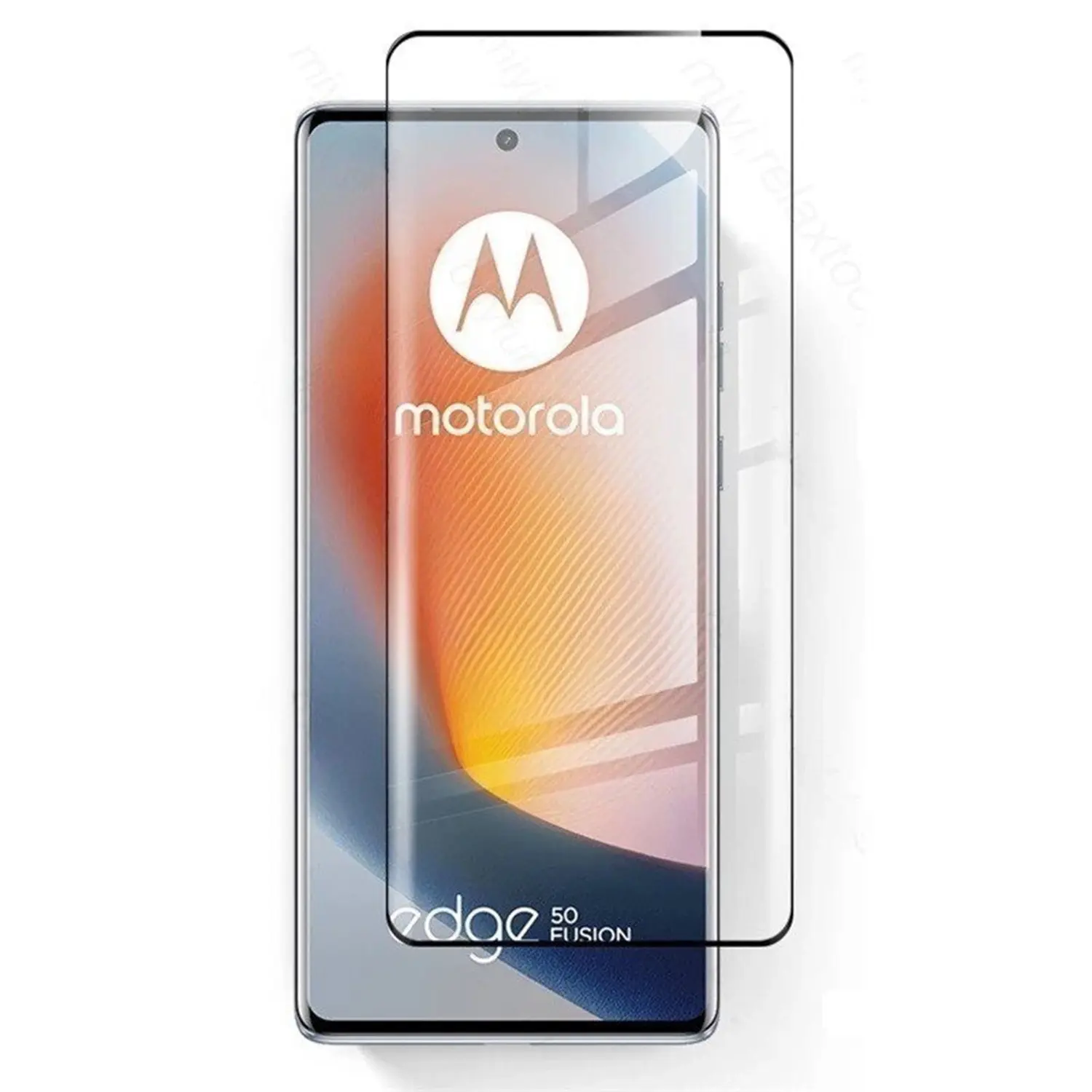3x 3D tvrzené sklo s rámečkem pro Motorola Edge 50 Fusion - černé - 2+1 zdarma