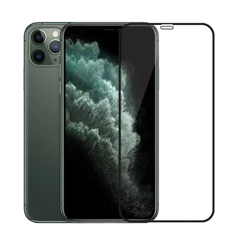 3x 3D tvrzené sklo s rámečkem pro Apple iPhone 11 Pro - černé - 2+1 zdarma