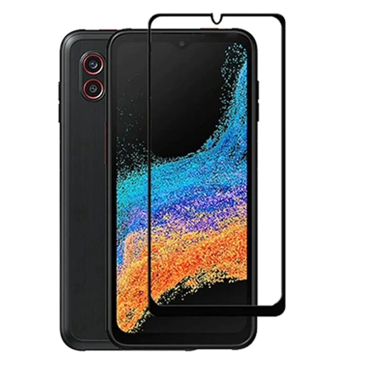 3x 3D tvrzené sklo s rámečkem pro Samsung Galaxy XCover 7 - černé - 2+1 zdarma