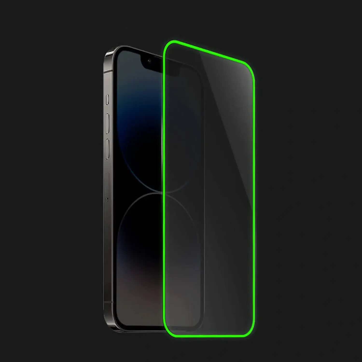 3x 3D Ochranné tvrzené sklo se svítícím rámečkem pro Apple iPhone 17e - Zelená - 2+1 zdarma