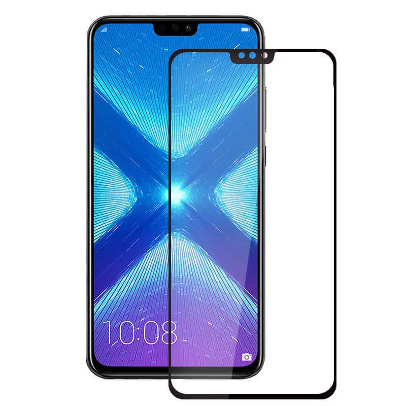 3x 3D tvrzené sklo s rámečkem pro Honor X8 4G - černé - 2+1 zdarma