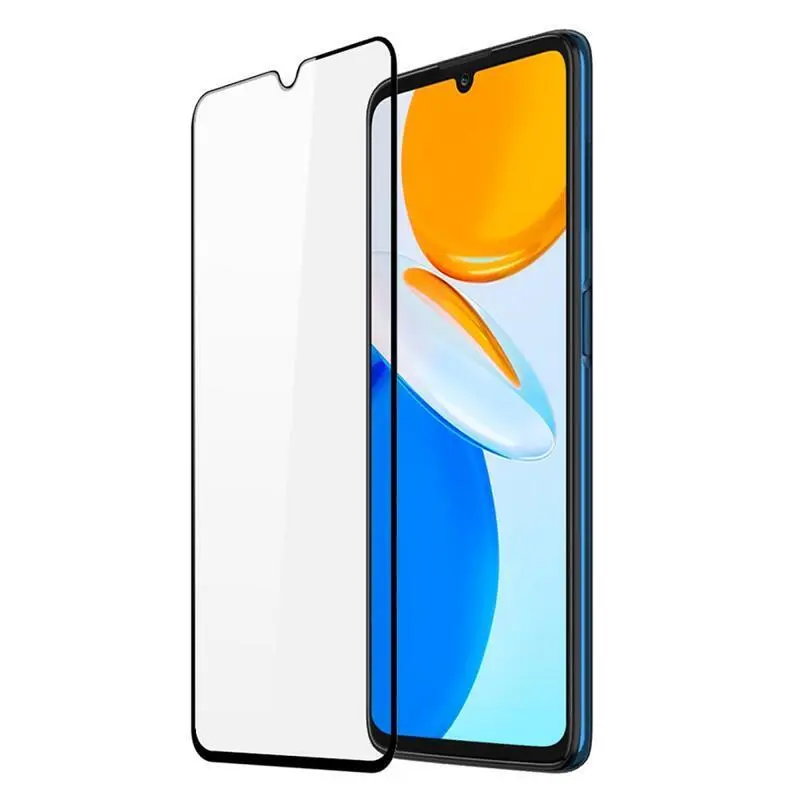 3x 3D tvrzené sklo s rámečkem pro Honor X7 - černé - 2+1 zdarma