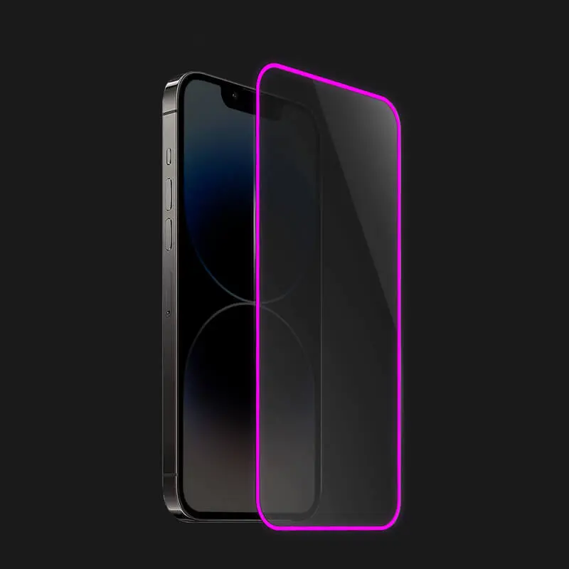 Ochranné tvrzené sklo se svítícím rámečkem pro Xiaomi Redmi 10 5G - Růžová