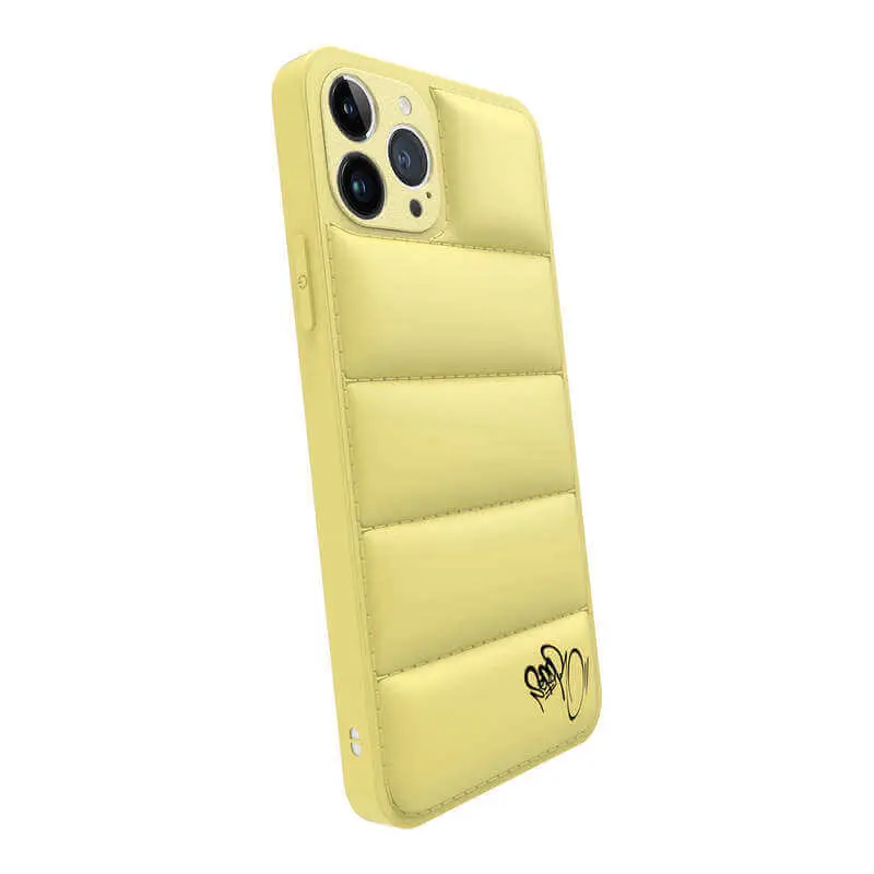 Puffer case pro Apple iPhone 15 Pro - Separ Puffer - Žlutá