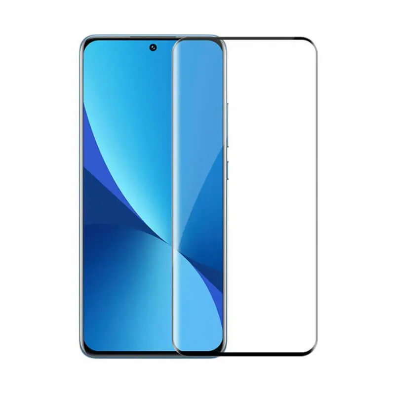 3x 3D zahnuté ochranné sklo pro Xiaomi 12 - černé - 2+1 zdarma