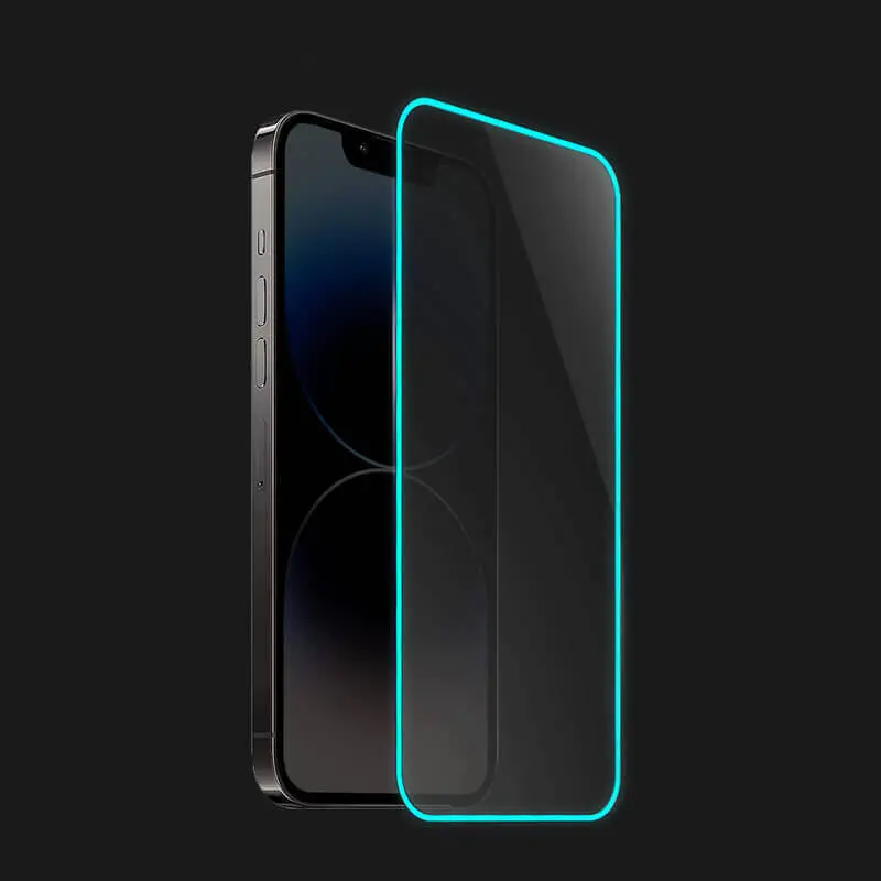 Ochranné tvrzené sklo se svítícím rámečkem pro Xiaomi Redmi Note 8 - Modrá
