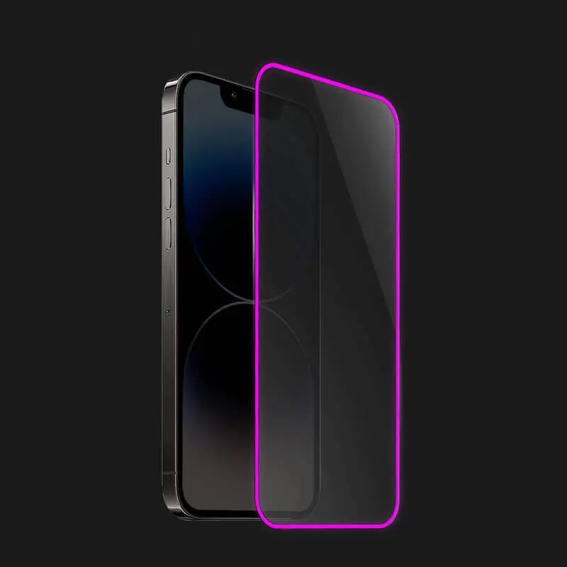 Ochranné tvrzené sklo se svítícím rámečkem pro Xiaomi Poco F2 Pro - Růžová