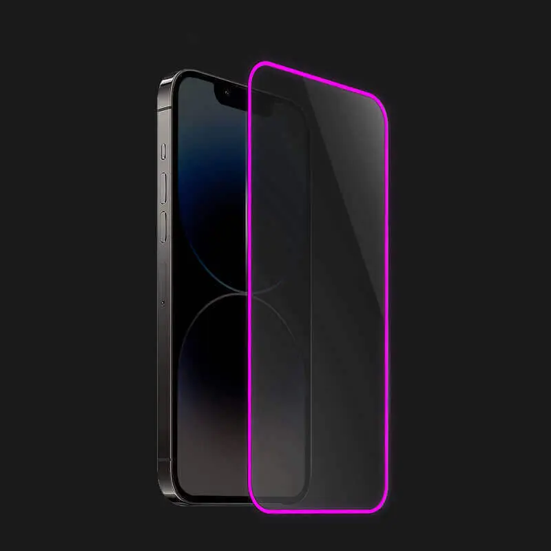 Ochranné tvrzené sklo se svítícím rámečkem pro Xiaomi Mi 10 - Růžová
