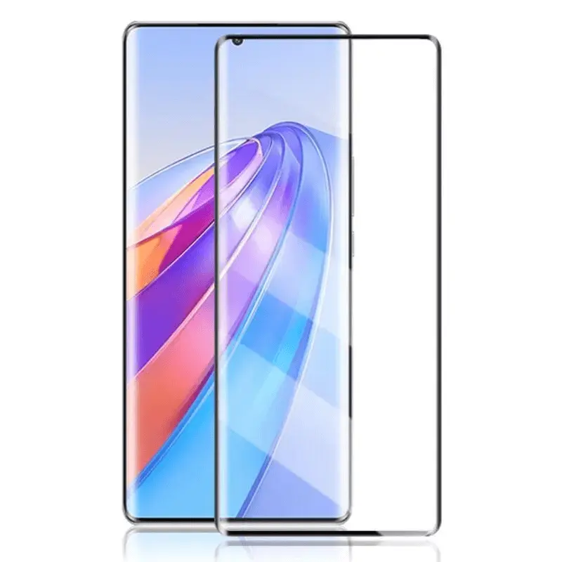 3x 3D zahnuté ochranné sklo pro Honor Magic6 Lite 5G - černé - 2+1 zdarma