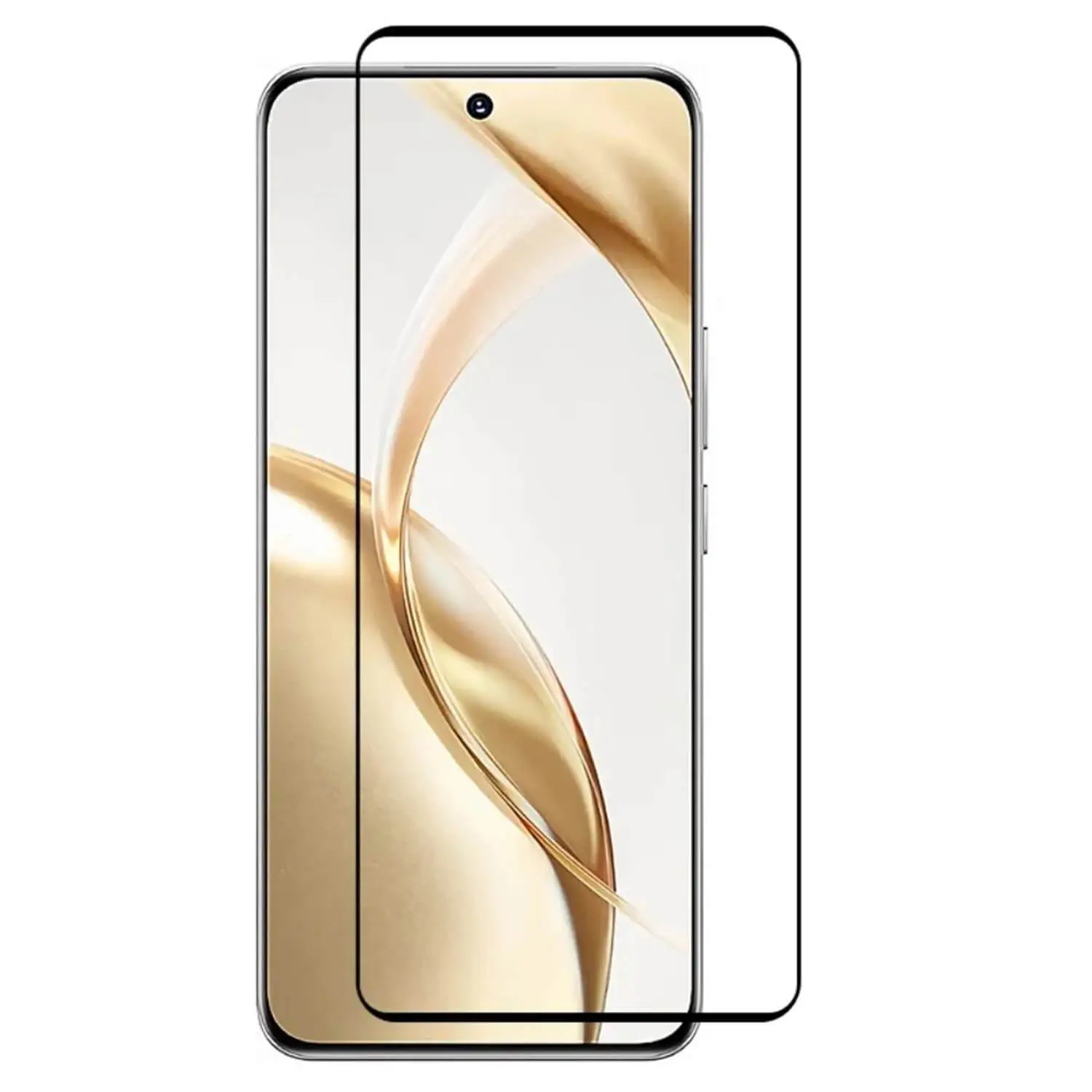 3D zahnuté ochranné sklo pro Honor 200 Pro 5G - černé