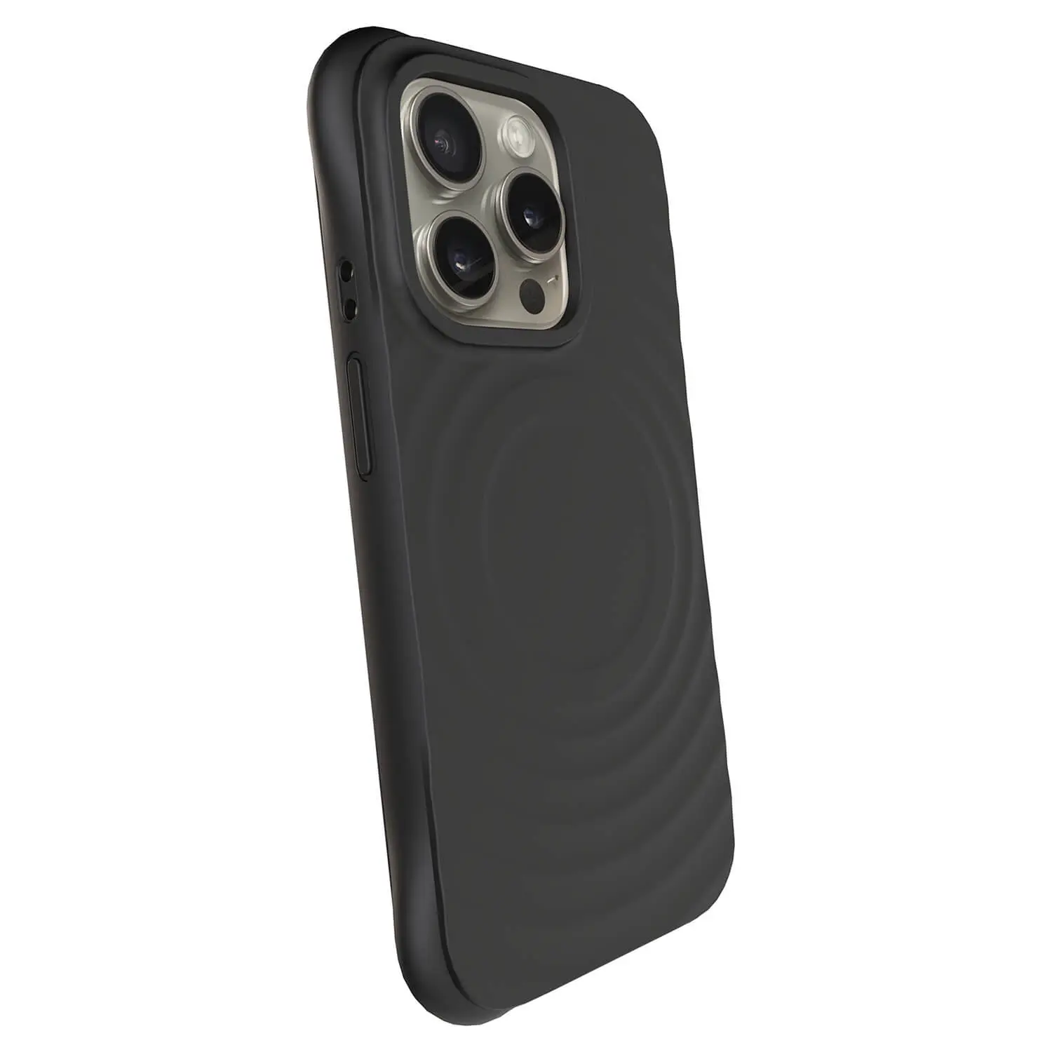 Shock-proof case MagSafe na Apple iPhone 15 Pro - Vlastní gravírování - Černá