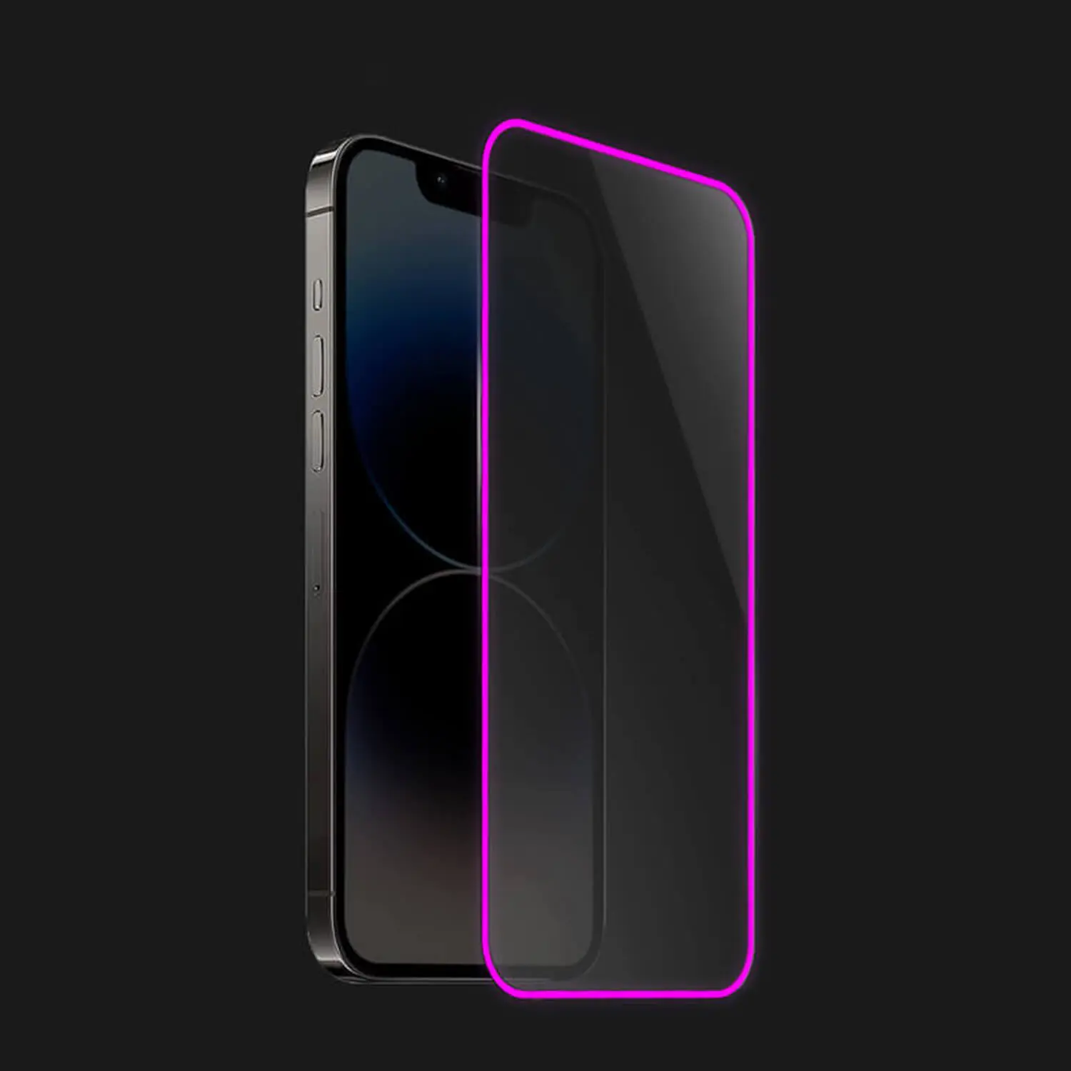 3x 3D Ochranné tvrzené sklo se svítícím rámečkem pro Apple iPhone 16e - Růžová - 2+1 zdarma