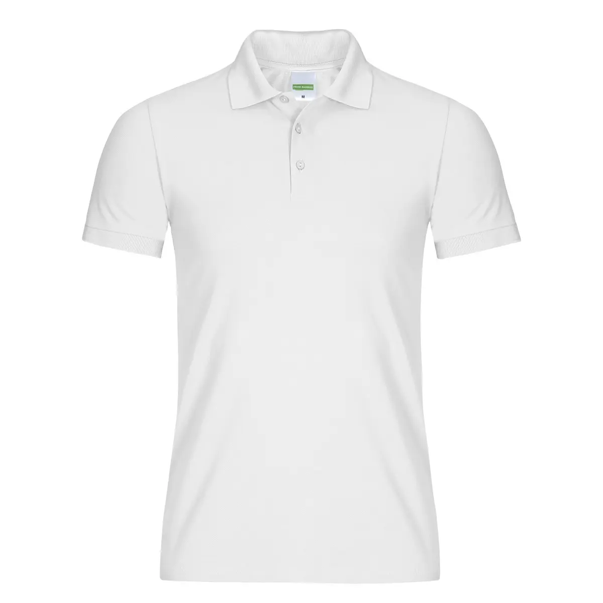 POLO pánské bambusové triko s límečkem Bambutik bílá XXL