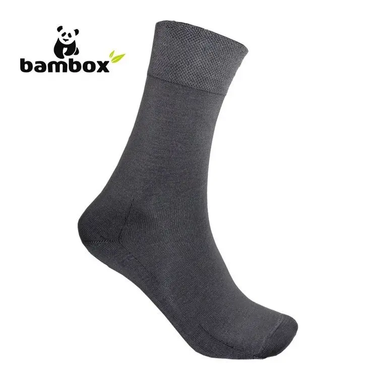 EXTRA BOX - MANAGER luxusní bambusové ponožky Bambox 39-42 tm. šedá 4 páry