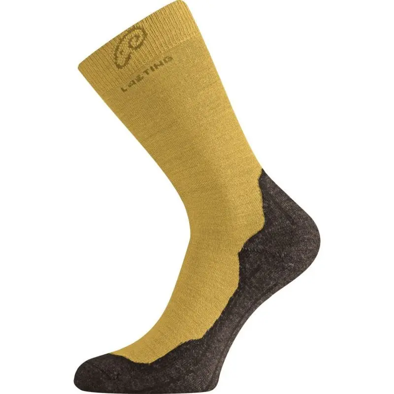 WHI merino trekingové ponožky Lasting tm. žlutá XL