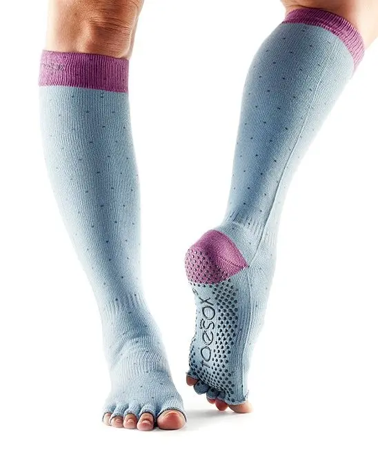 SCRUNCH KNEE bezprstové protiskluzové podkolenky ToeSox - POLKA M