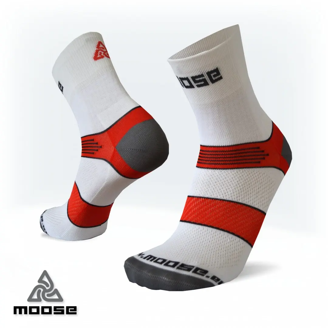 ROAD MASTER sportovní cyklo ponožky Moose bílá XS