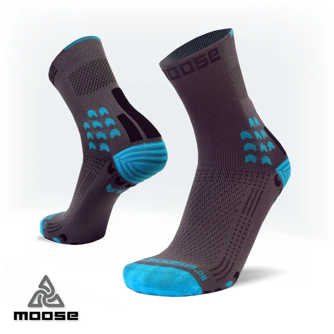 TRAIL kompresní běžecké ponožky Moose modrá XL