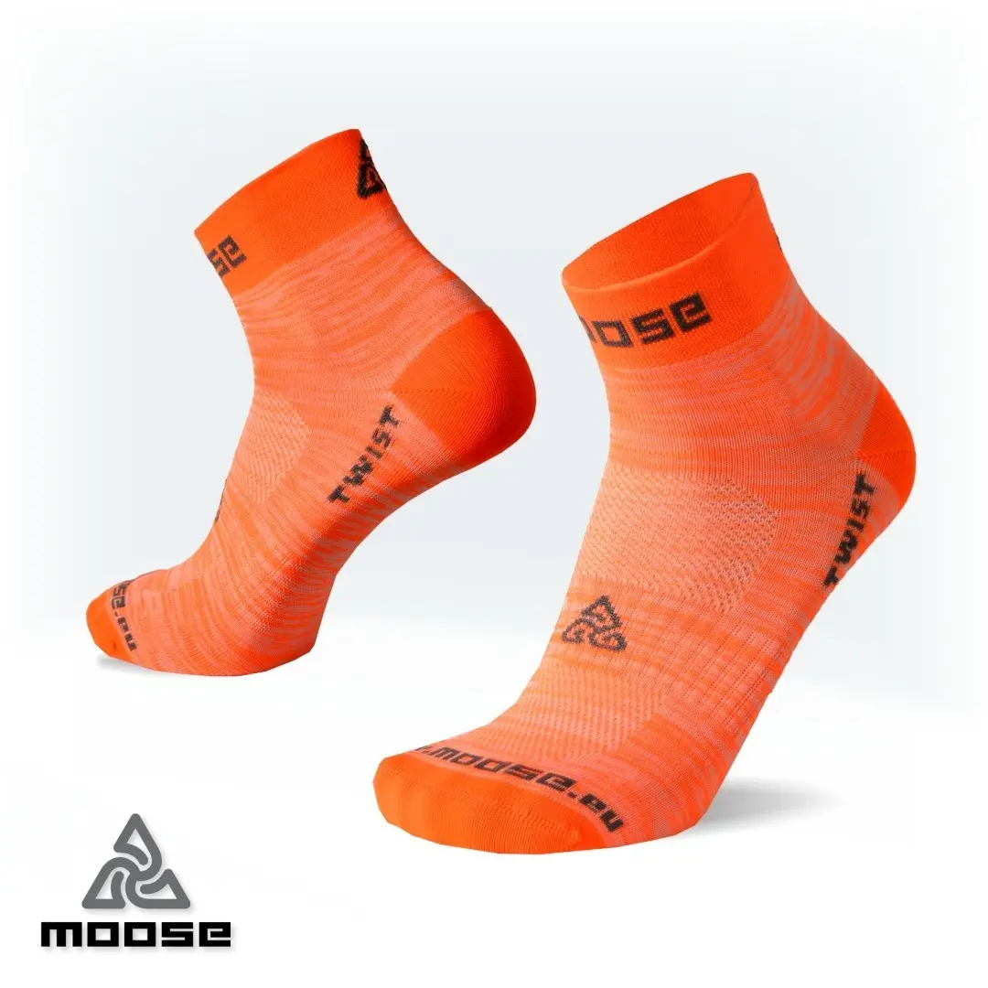 TWIST barevné funkční ponožky Moose oranžová L