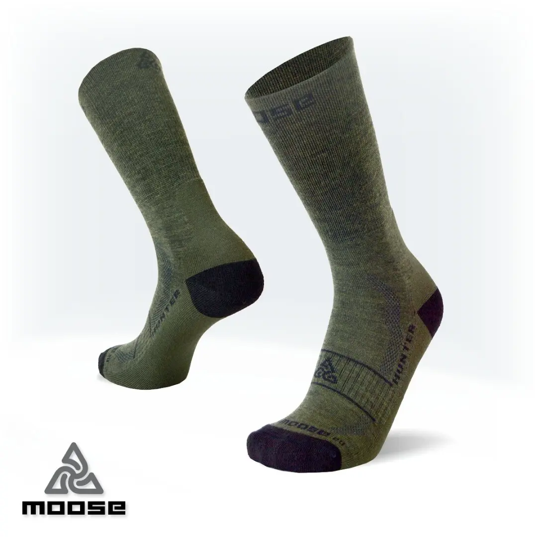 HUNTER MERINO outdoorové ponožky Moose zelená